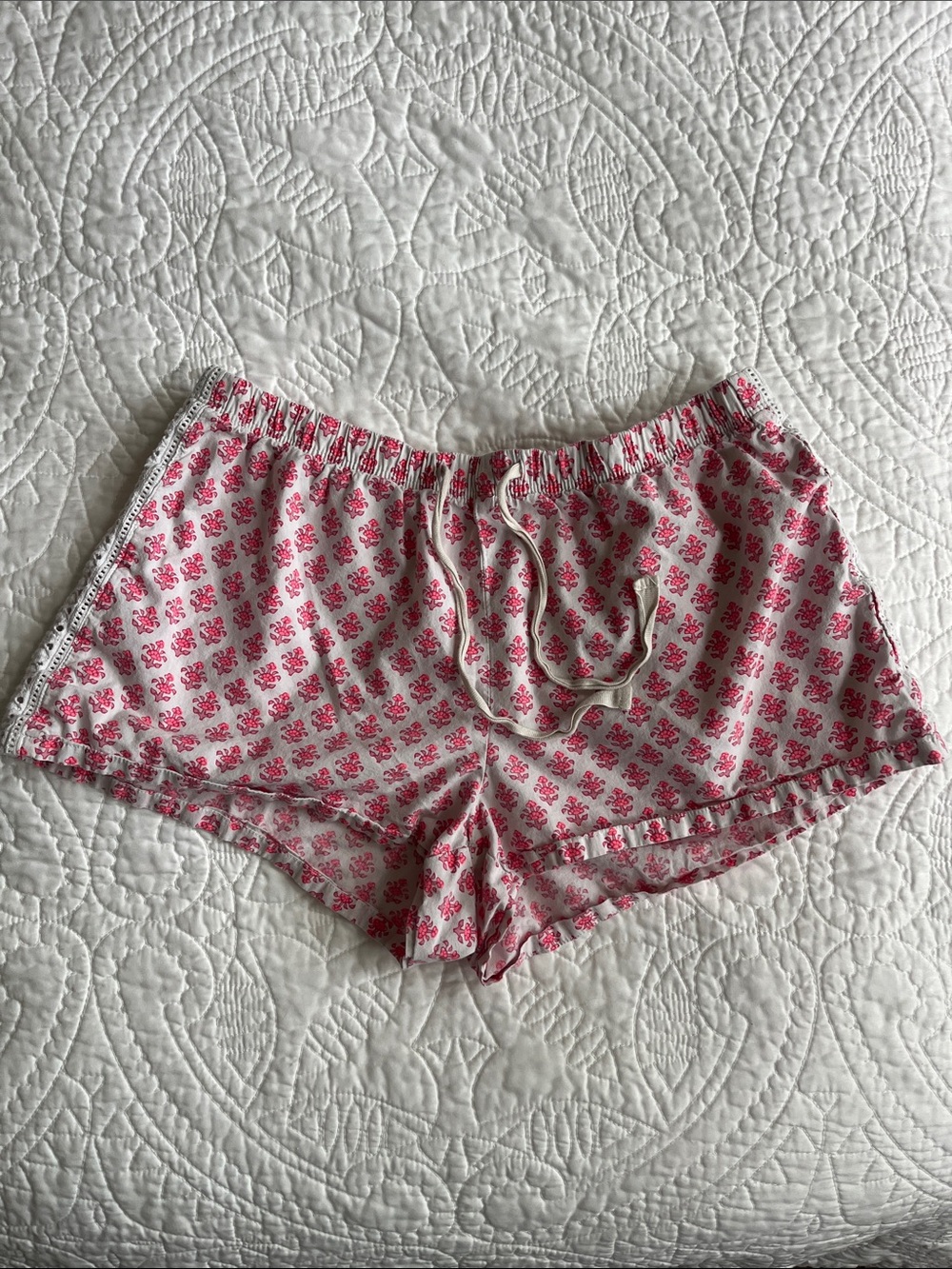 Love Pink Floral-Print Cotton Sleep Shorts